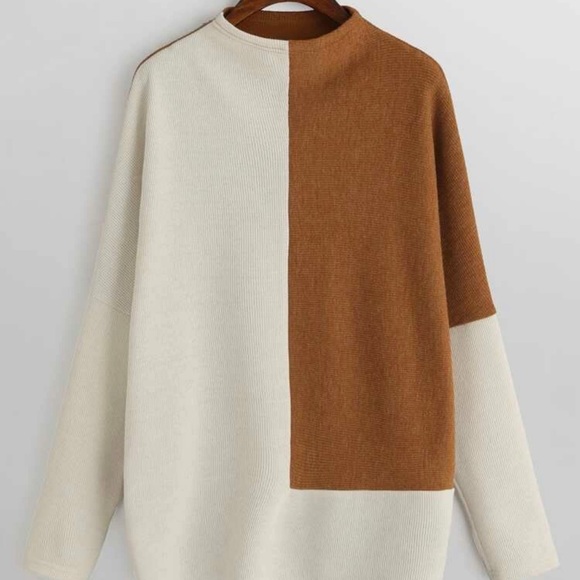 Other - Two-Tone Mixed Knit Sweater